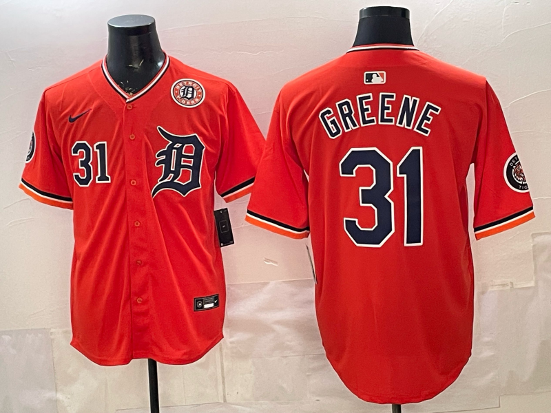 Men Detroit Tigers #31 Greene orange Game Nike MLB Jersey 2026032006->detroit tigers->MLB Jersey
